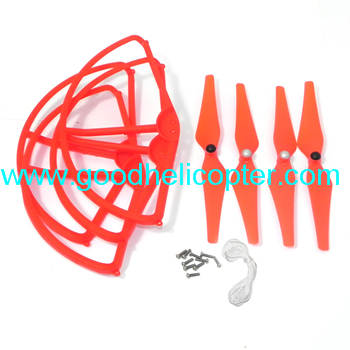 Wltoys V303 SEEKER Zreo Tech V303 Drone quadcopter parts Red blades + Red protection cover